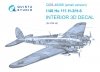 Quinta Studio QDS-48266 He 111H-3/H-6 3D-Printed & coloured Interior on decal paper ( ICM ) (Small version) 1/48